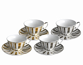 Чайный сервиз Pols Potten Stripes Gold And Silver