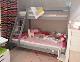 Кровать Vipack Pino Martin Familiebed + матрасы