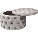 Пуф Kare Design Desire Round Velvet Silver