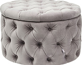 Пуф Kare Design Desire Round Velvet Silver